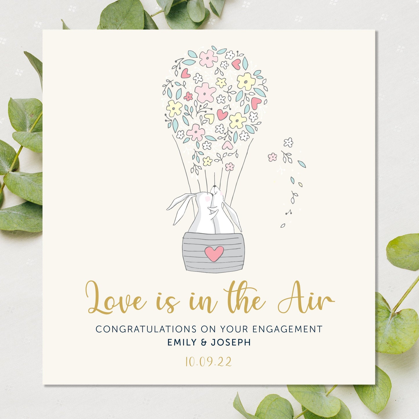 Personalised Engagement Card - Blank Inside