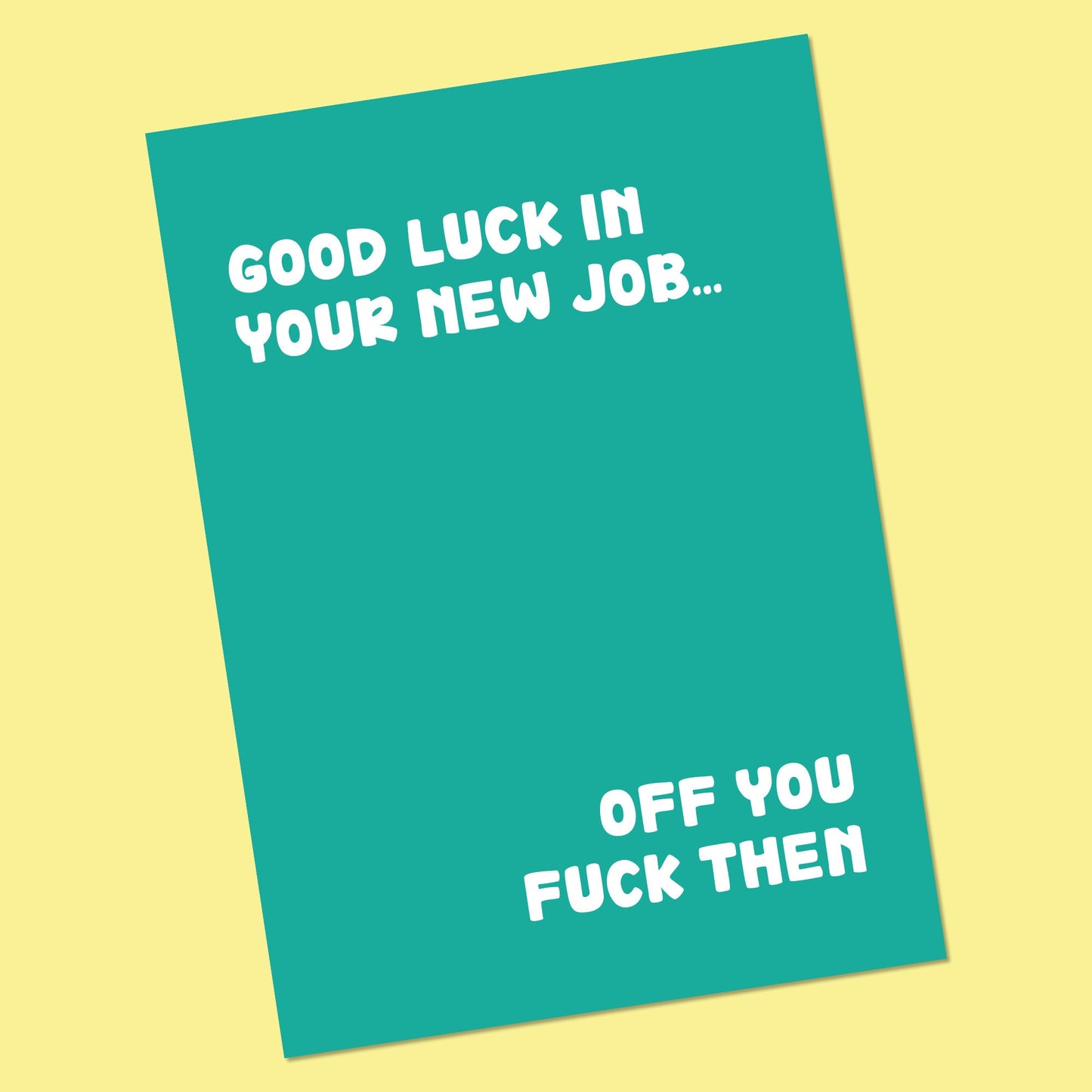 Funny New job Card, Cheeky New Job Card, Good Luck New job Card, Personalised new job card