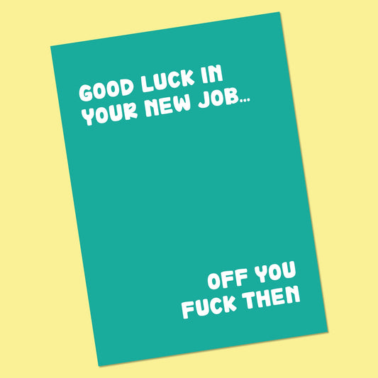 Funny New Job Card 14.8cm Personalised