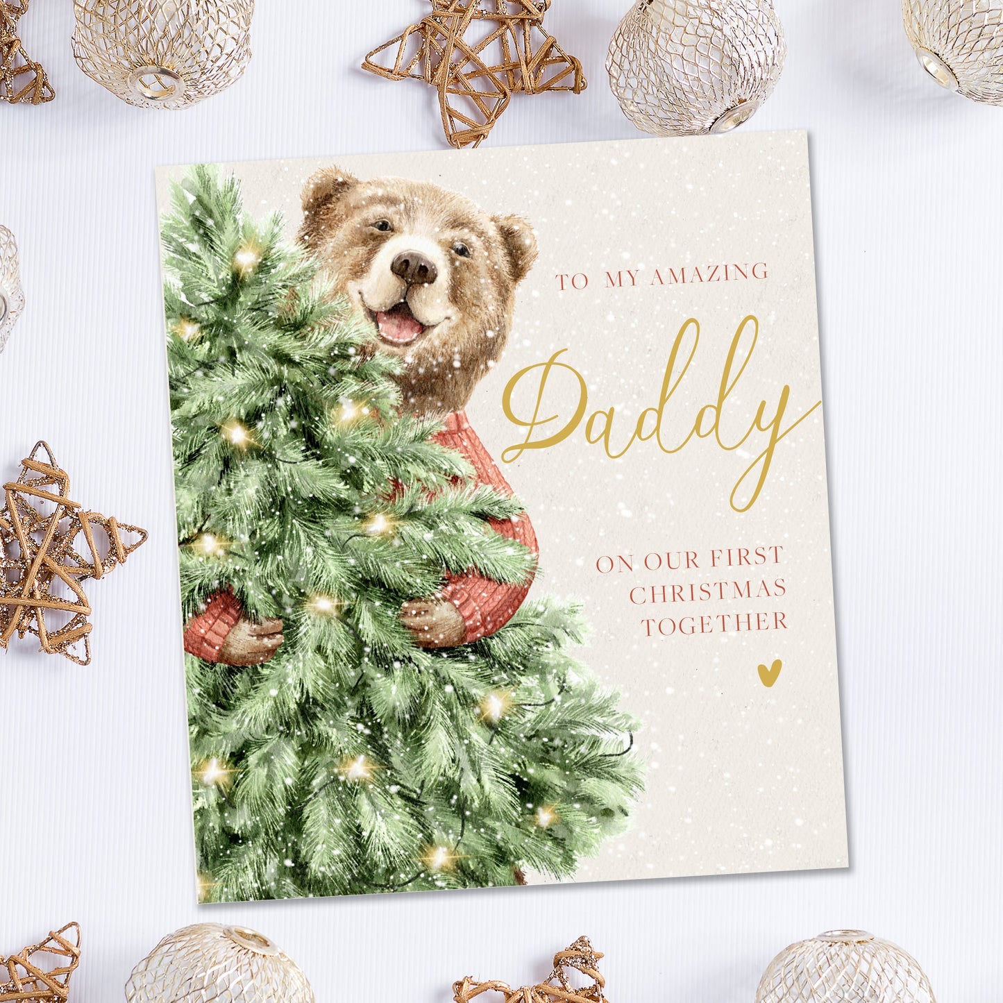 Baby's 1st Christmas Card For Daddy