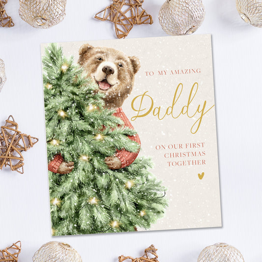 Baby's 1st Christmas Card For Daddy