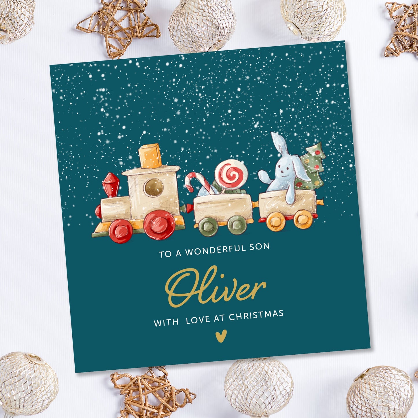 First Christmas Card Baby Boy