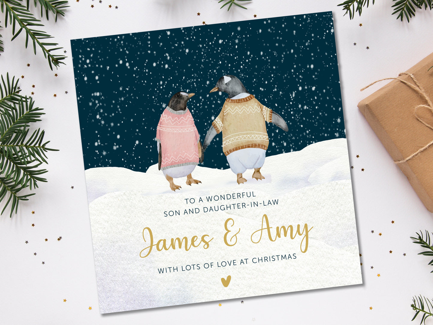 Christmas Card for Couple - Personalised