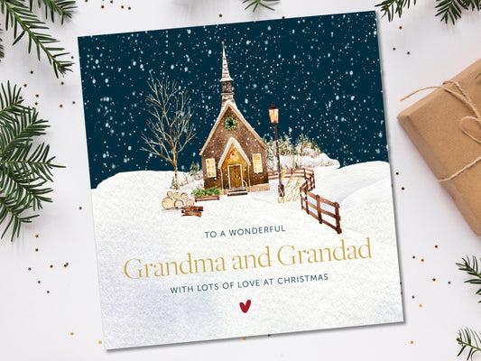 Mum and Dad Christmas Card Personalised