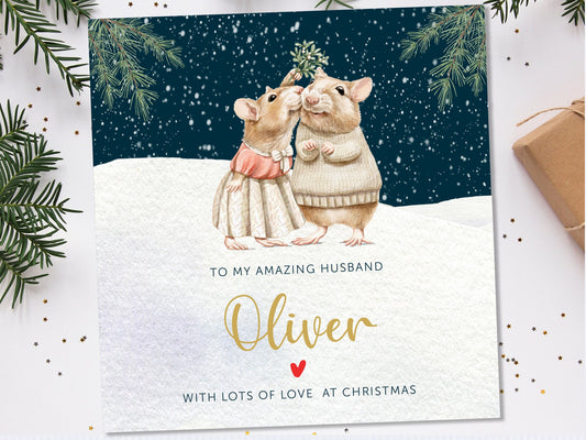 Husband Christmas Card - Penguin
