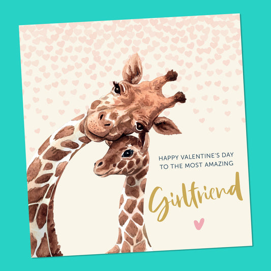Valentines Day Card, Giraffe, Love Card, Valentine Cards for Husband, for Wife, for Girlfriend, for Boyfriend, Girlfriend, Fiance