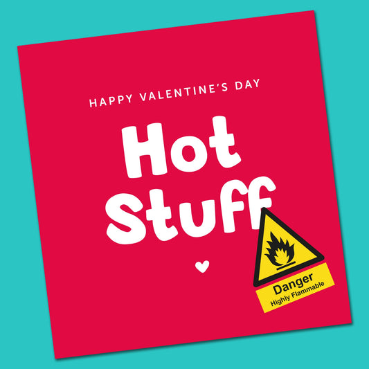 Funny Valentine card For Boyfriend, girlfriend Funny Valentine card, Wife, Husband, Fiance, Funny Valentine card for him, Hot Stuff Card