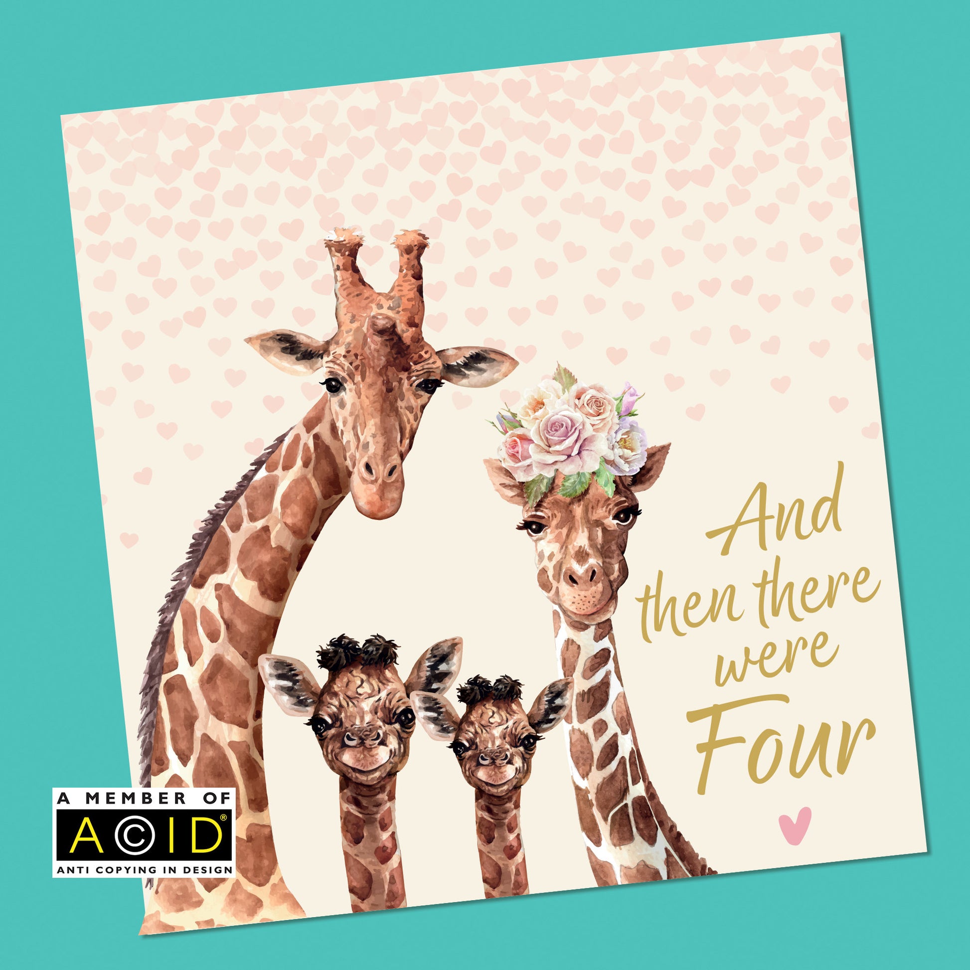 Personalised New Baby Card 6"x6" Boy Girl