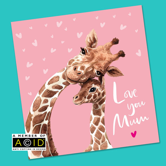 Mother's Day Card | Mothers Day Card | Giraffe Mothers Day Card | Mummy Mothers day card | Card from Daughter | Card for Nana