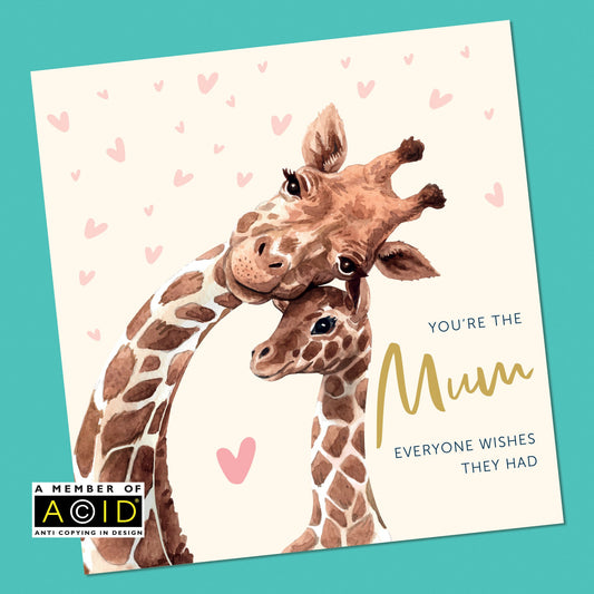 Mother's Day Card | Mothers Day Card | Giraffe Mothers Day Card | Mummy Mothers day card | Card from Daughter | Card for Nana