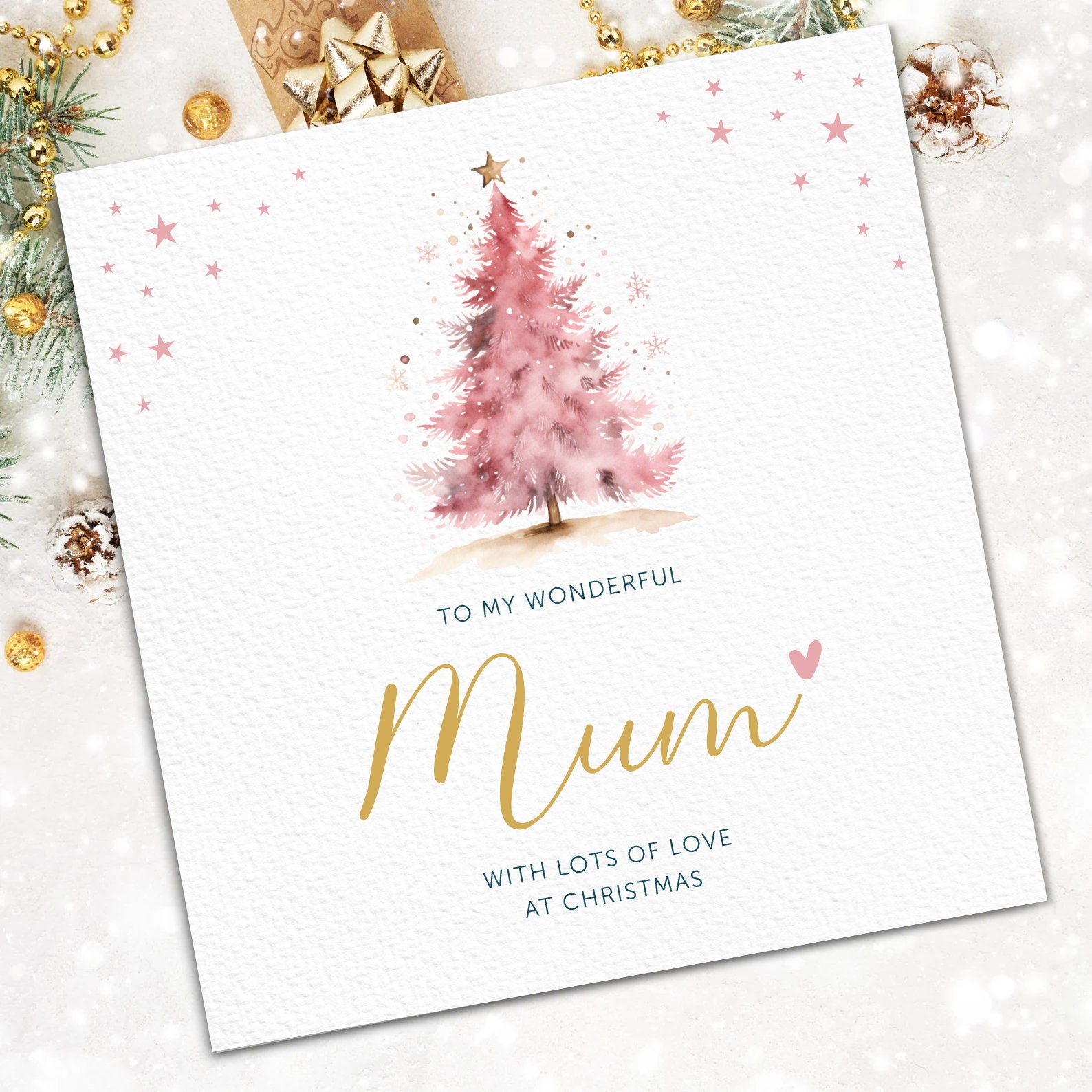 Mum Christmas Card 6" x 8" Personalised
