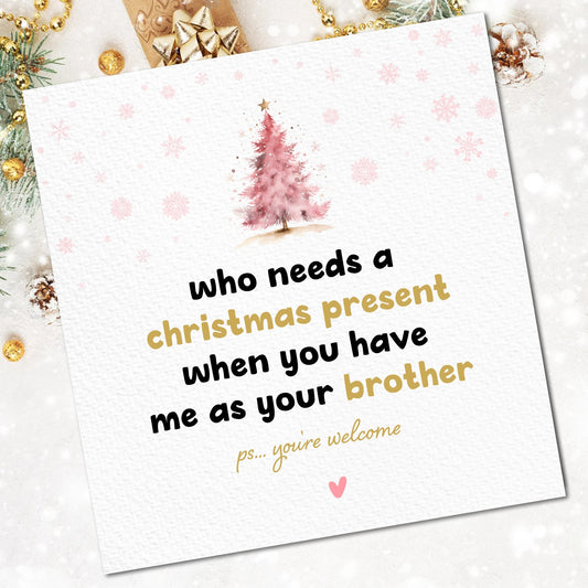 Sister Christmas Card, Christmas Card For Brother, Sister Christmas Gift, Funny Card For Sister, Sister Gift, Funny Brother Christmas Card