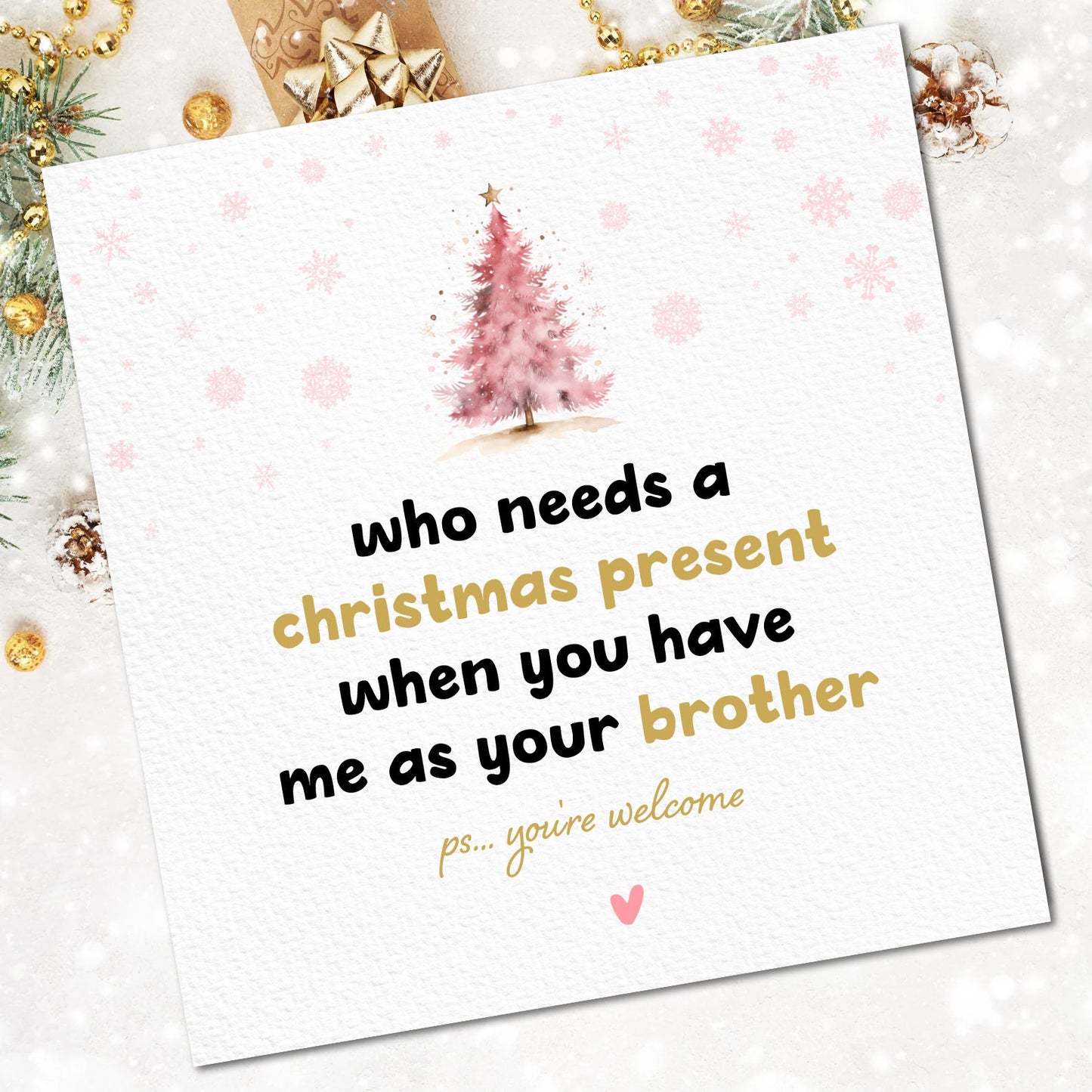 Sister Christmas Card, Christmas Card For Brother, Sister Christmas Gift, Funny Card For Sister, Sister Gift, Funny Brother Christmas Card