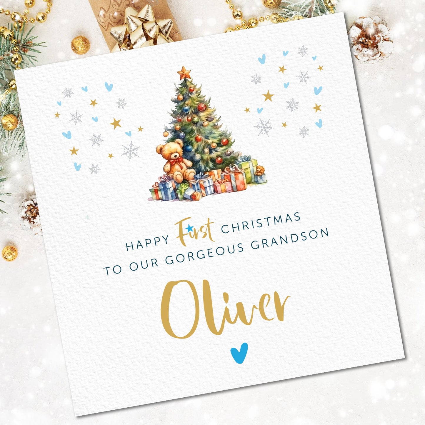 First Christmas Card, Grandson First Christmas Card, Son First Christmas card, Son Christmas card, Christmas for Grandson