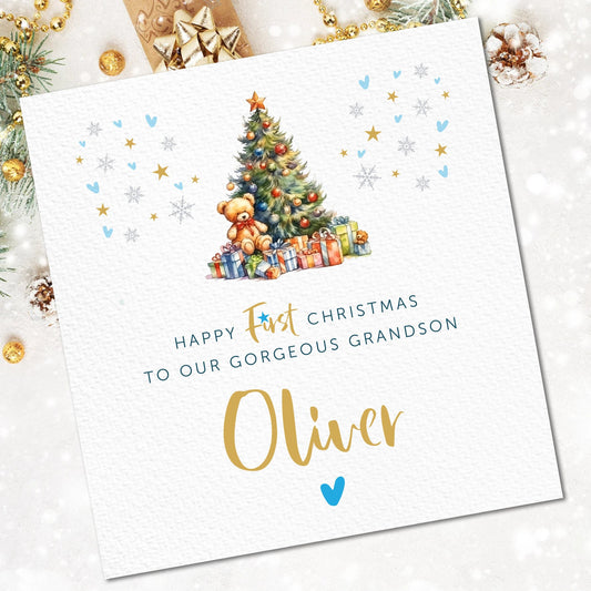First Christmas Card, Grandson First Christmas Card, Son First Christmas card, Son Christmas card, Christmas for Grandson