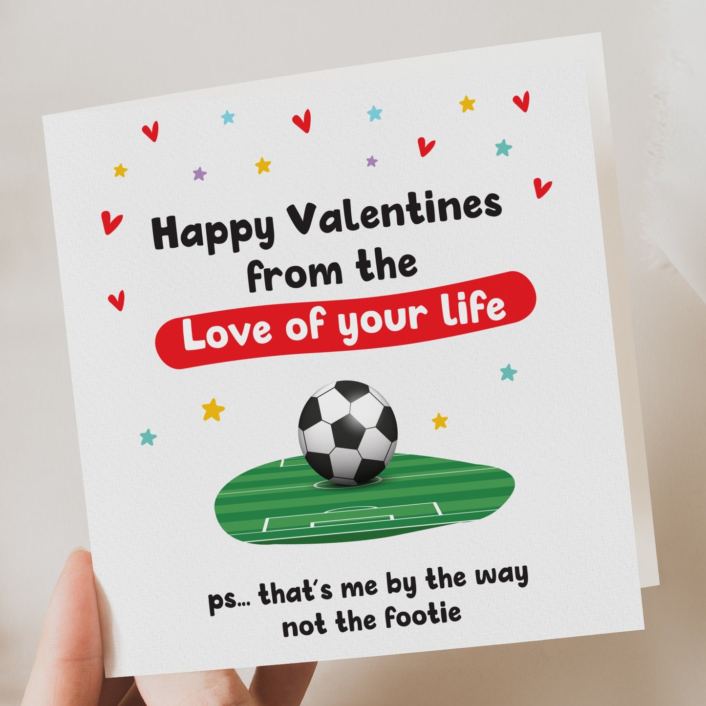 Funny Valentines Football Card for husband