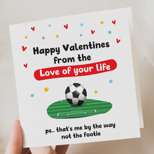 Funny Valentines Football Card for husband