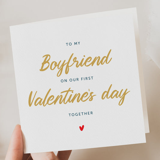 Boyfriend first valentines card