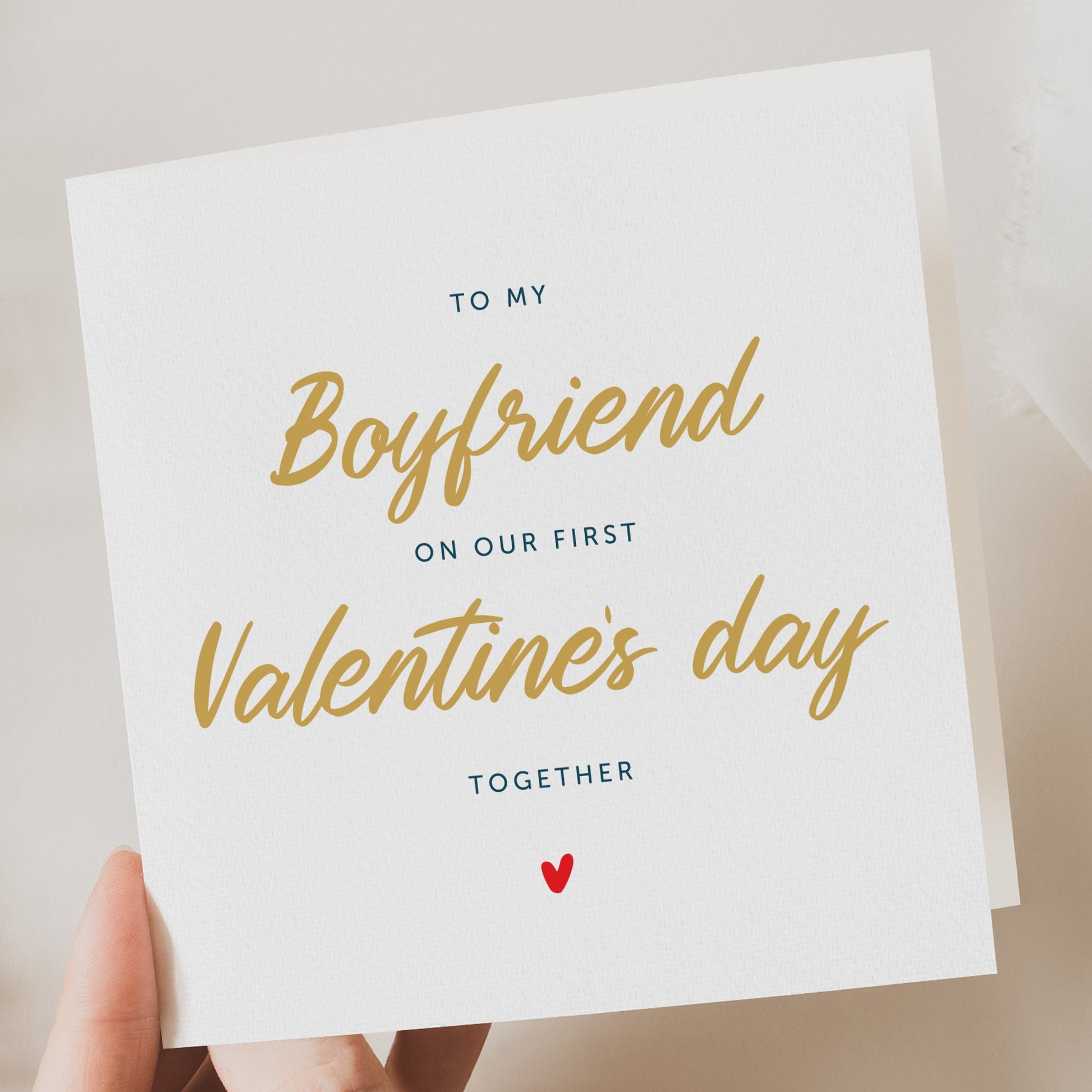 Boyfriend first valentines card