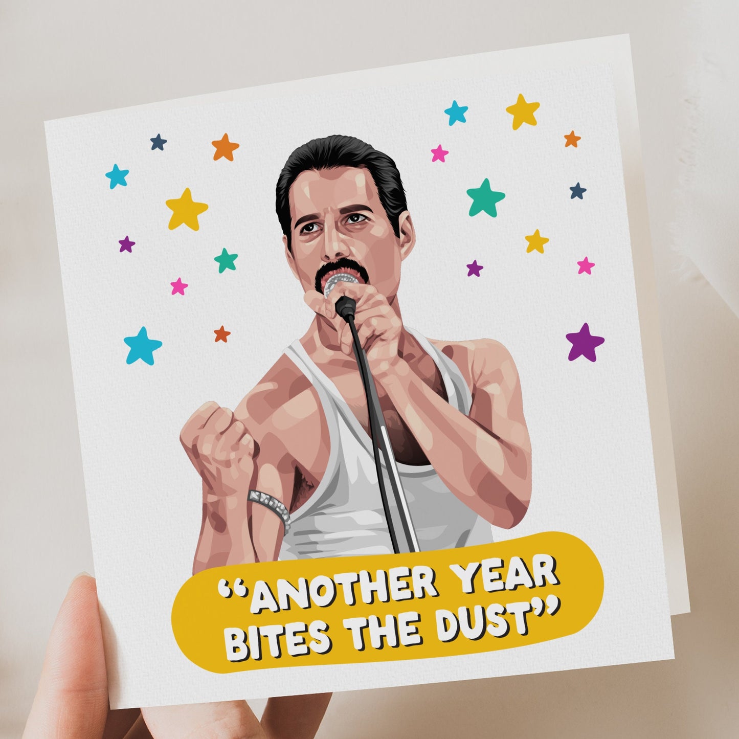 Freddie Mercury Birthday Card - Funny 6x6