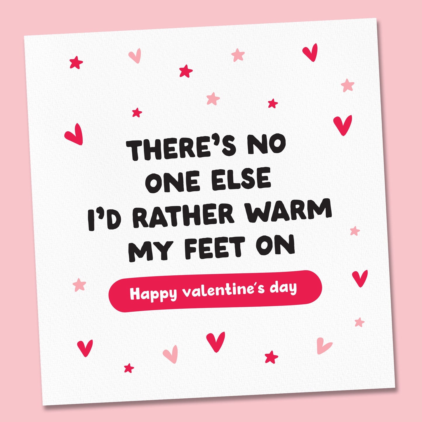 Funny warm my feet valentines card