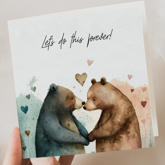 Bear valentines card
