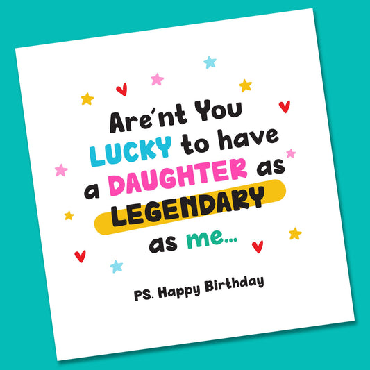 Funny Birthday Card for Mum - 6" Personalised