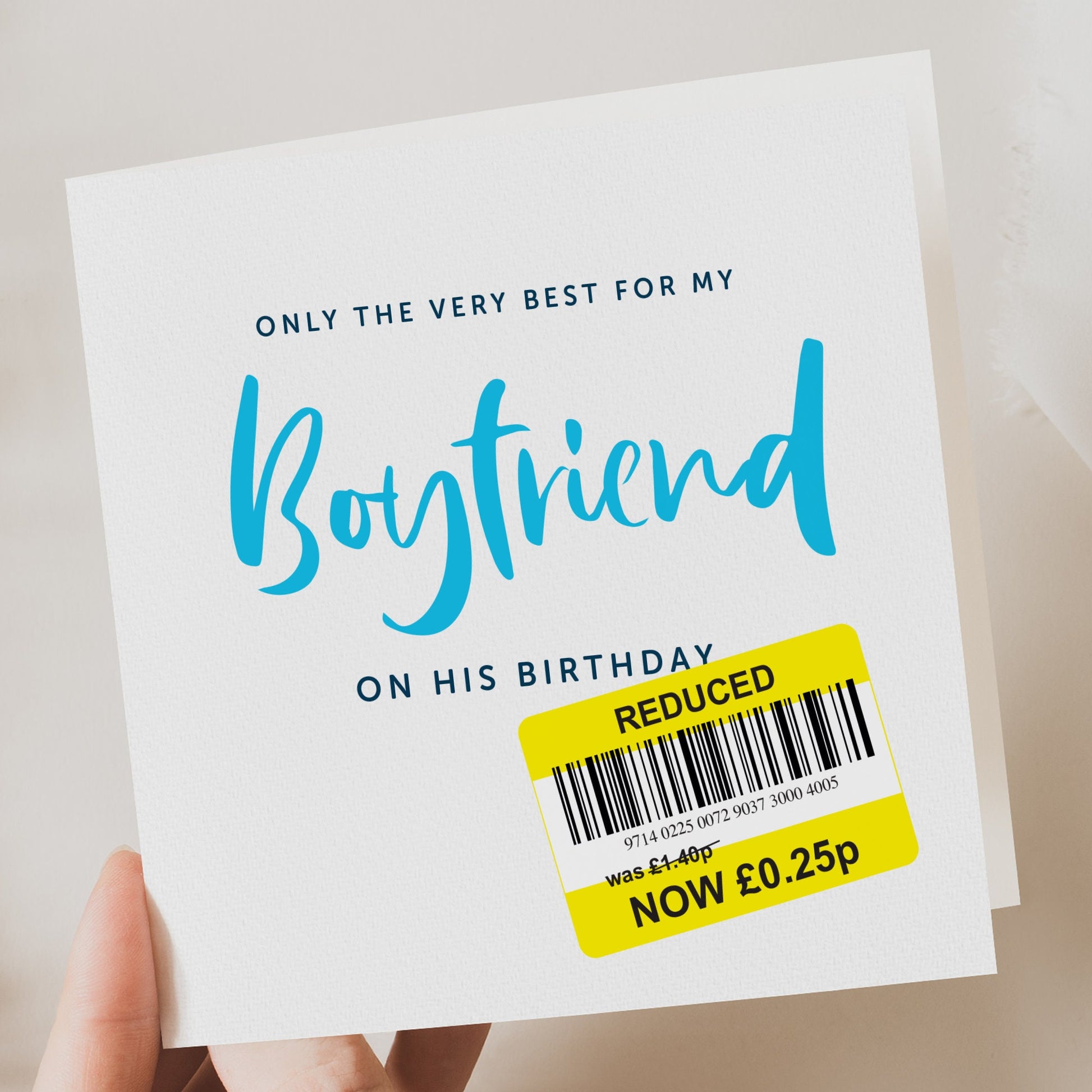 Funny Birthday Card for Boyfriend - 6" x 8"