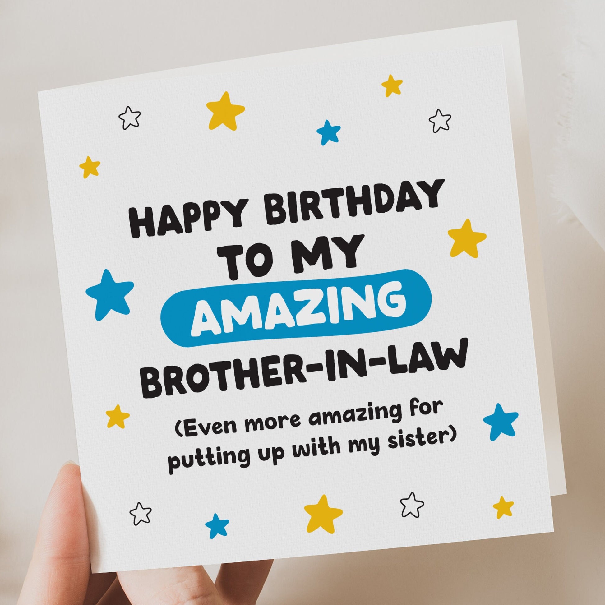 Birthday Card | Funny Birthday Card | Funny Card | Fun Birthday Day Card | Birthday Day Gift for Brother in law | Funny Card | Brother card