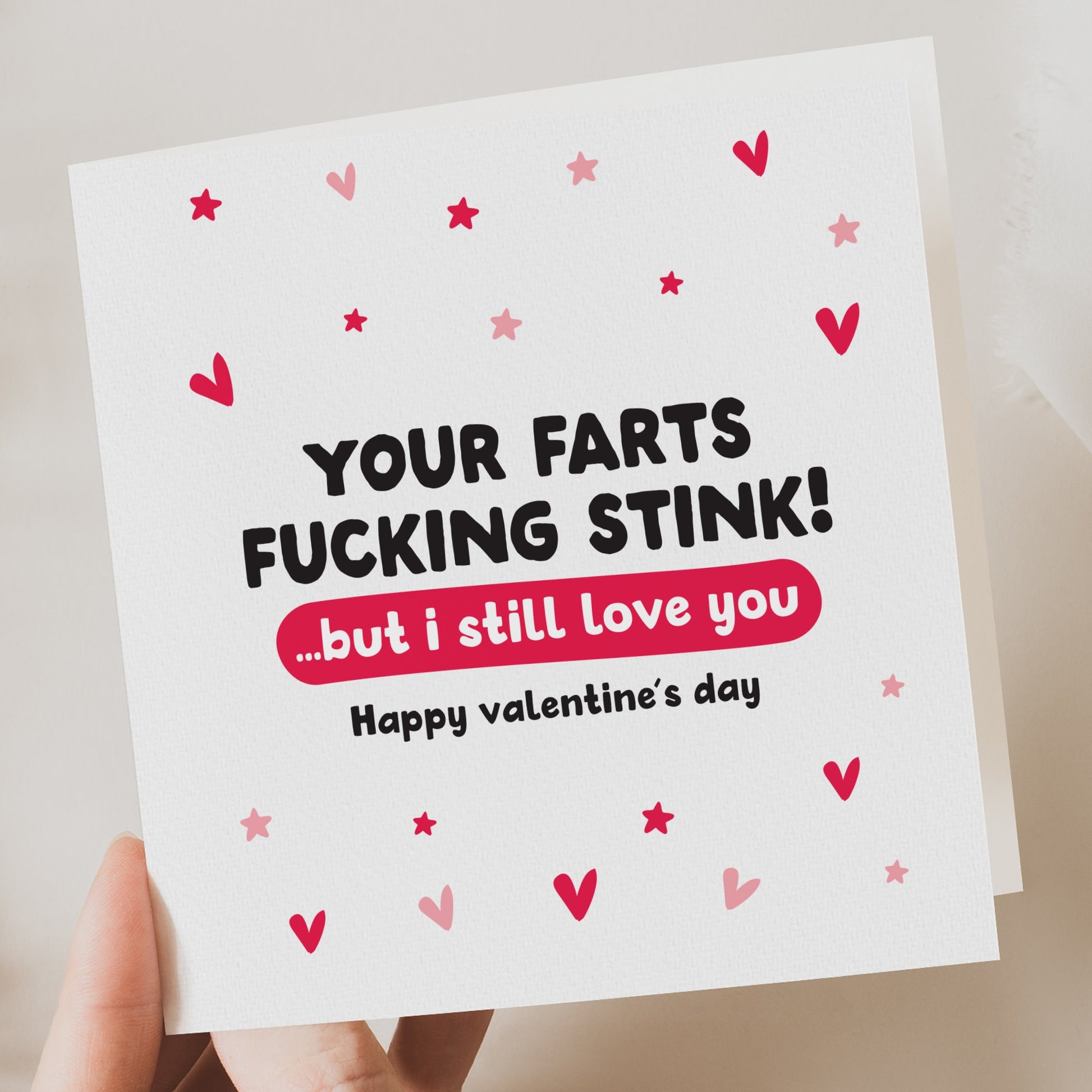 Funny valentines card, rude card