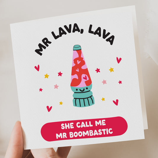 Funny Mr lava lava valentines card