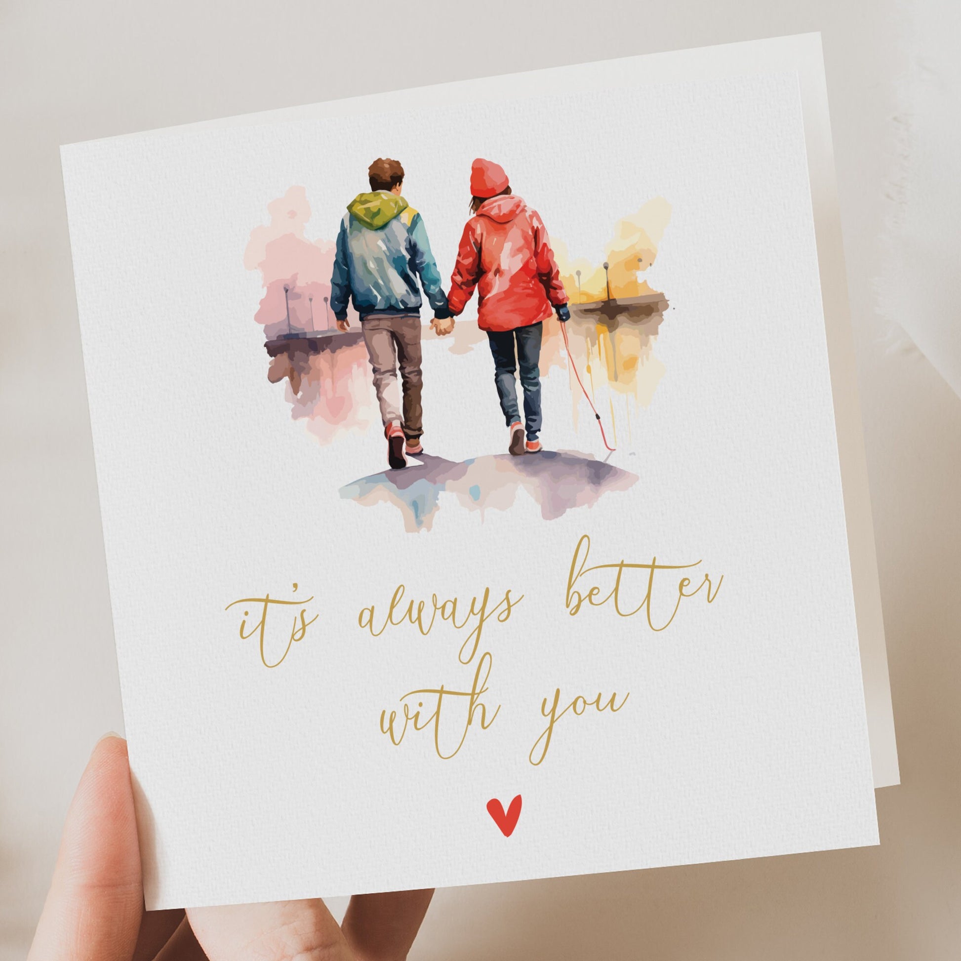 Elegant valentines card