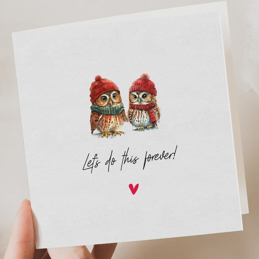 Owl valentines card