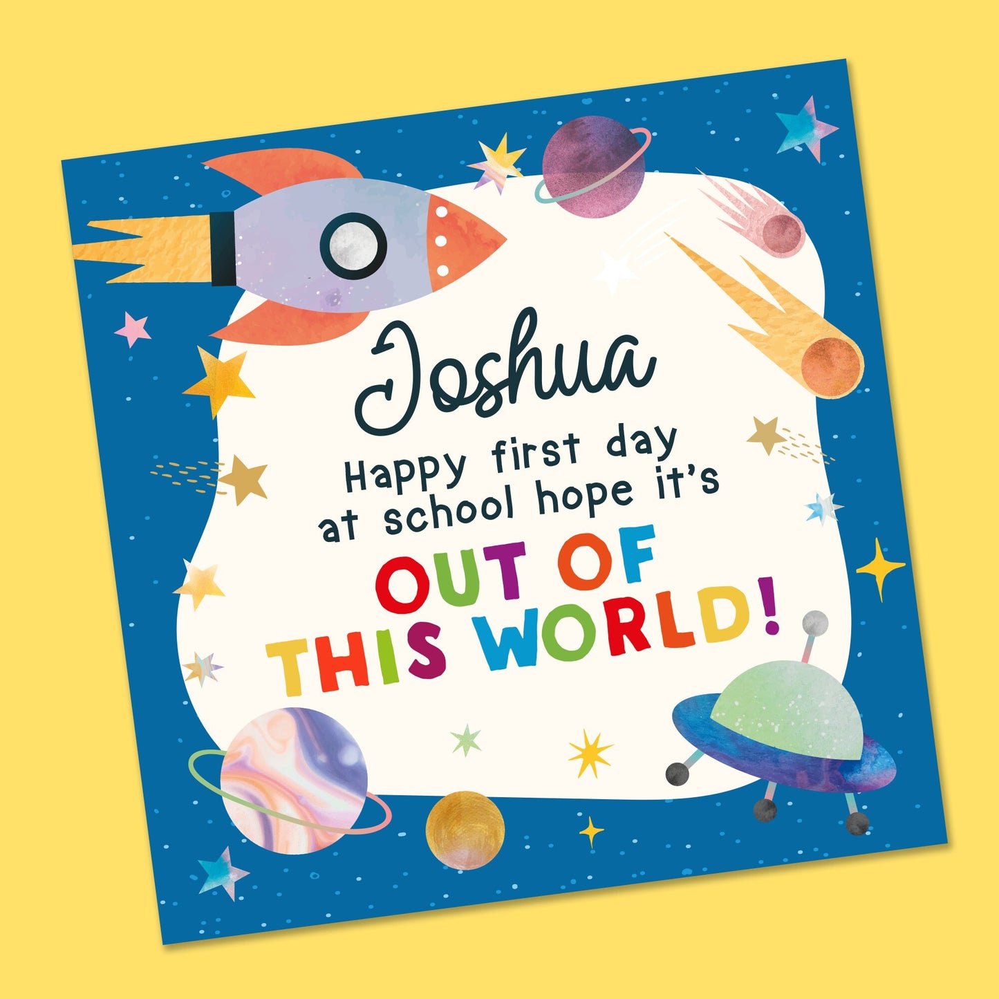 First Day at School Card - Personalised