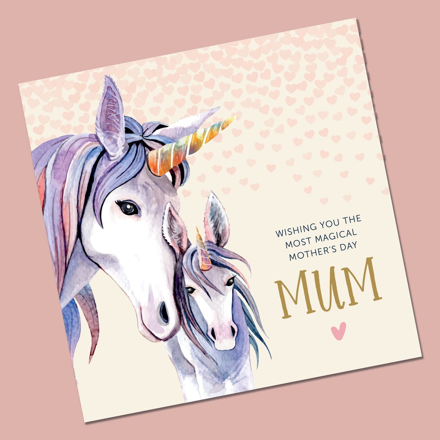 Mother's Day Card - Unicorn Personalised 135mm