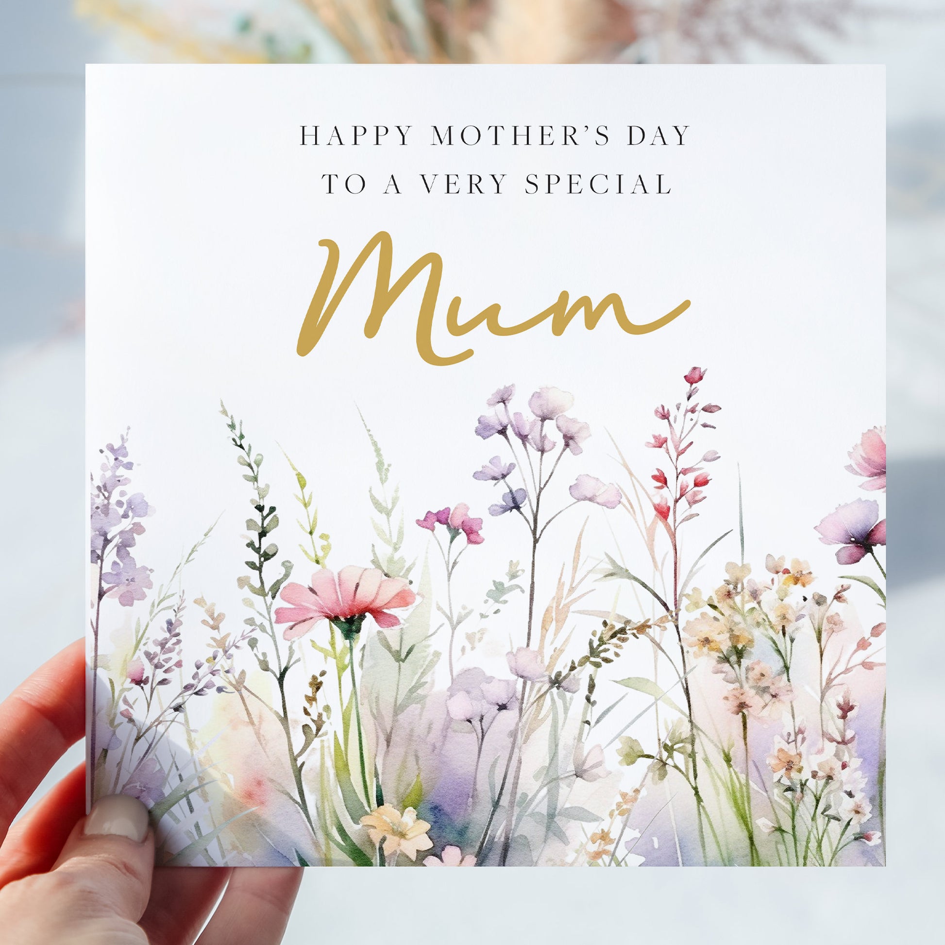 Mother's Day Card Floral 6x6" Blank