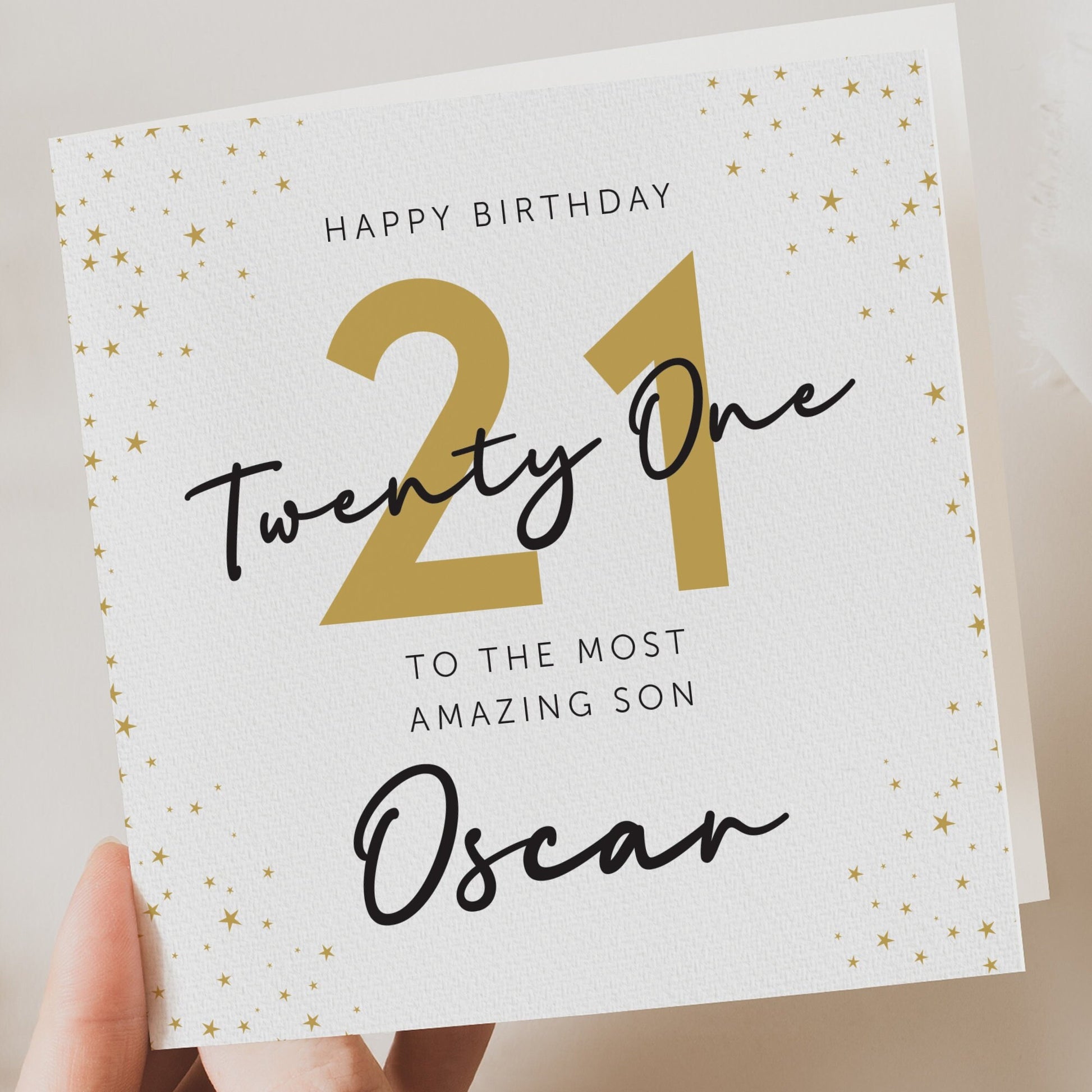 21st Birthday Card for Son - Personalised