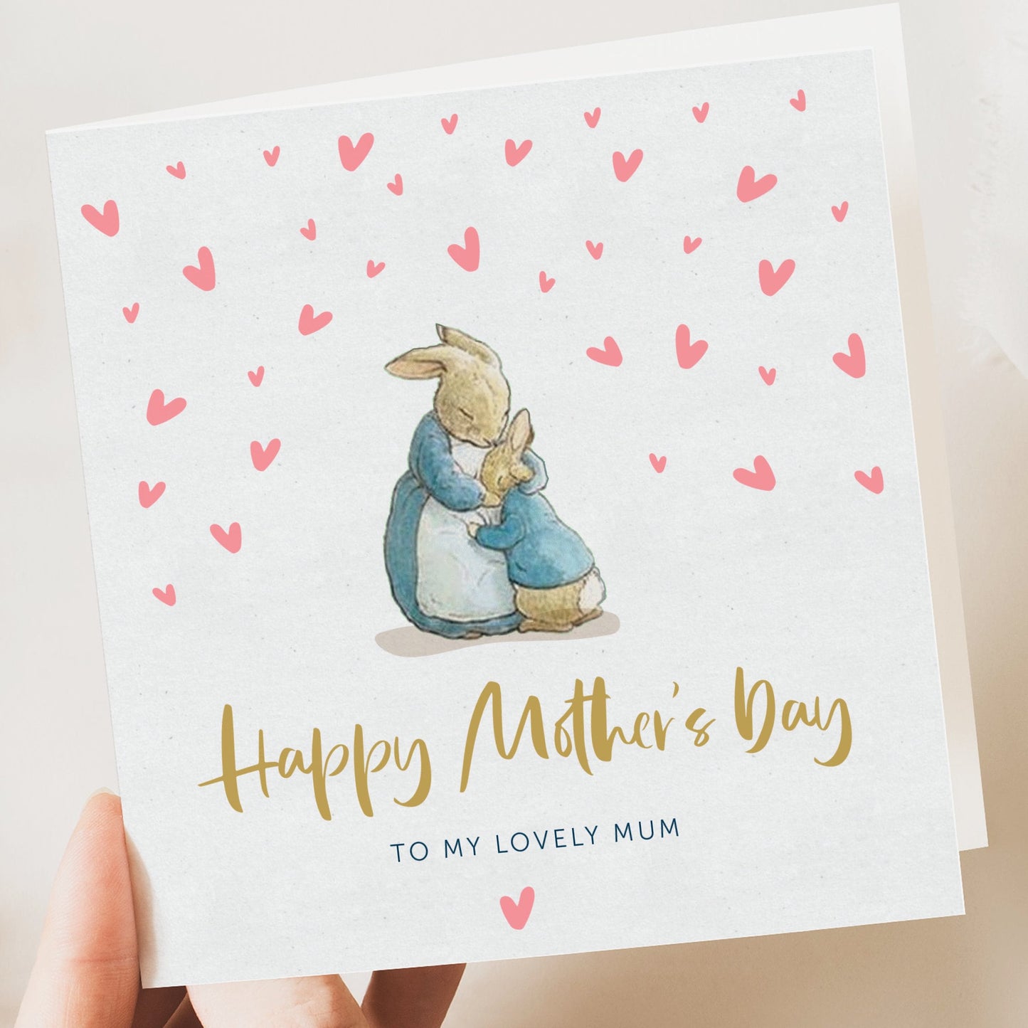 Mother's Day Card - Cute Rabbit Personalised