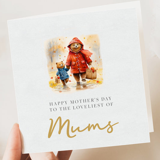 London Bear Mother's Day Card - Mummy Mum Mom