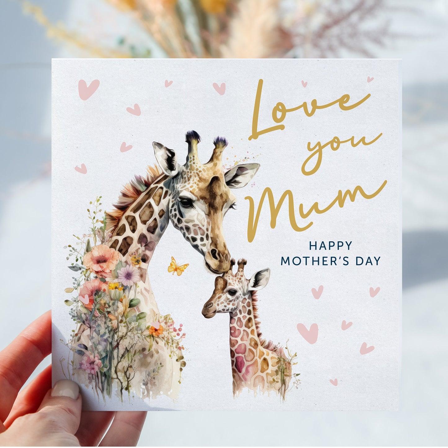 Giraffe Mothers day card