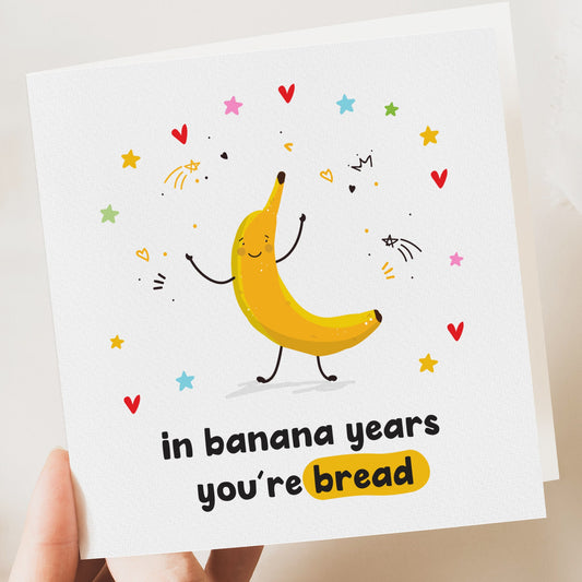 Funny birthday card banana