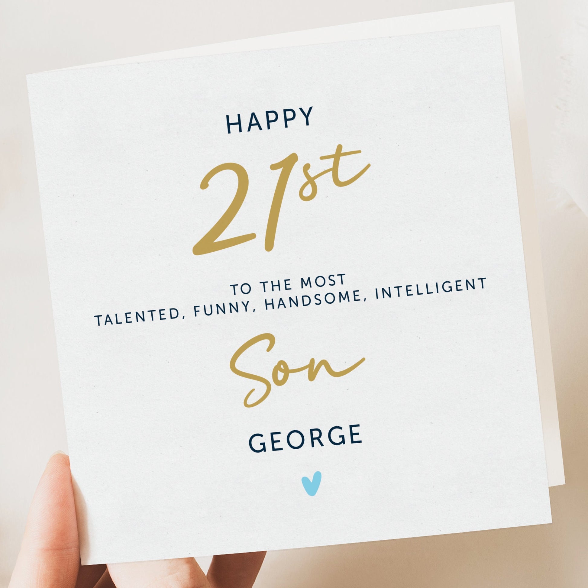21st Birthday Card for Him - Personalised