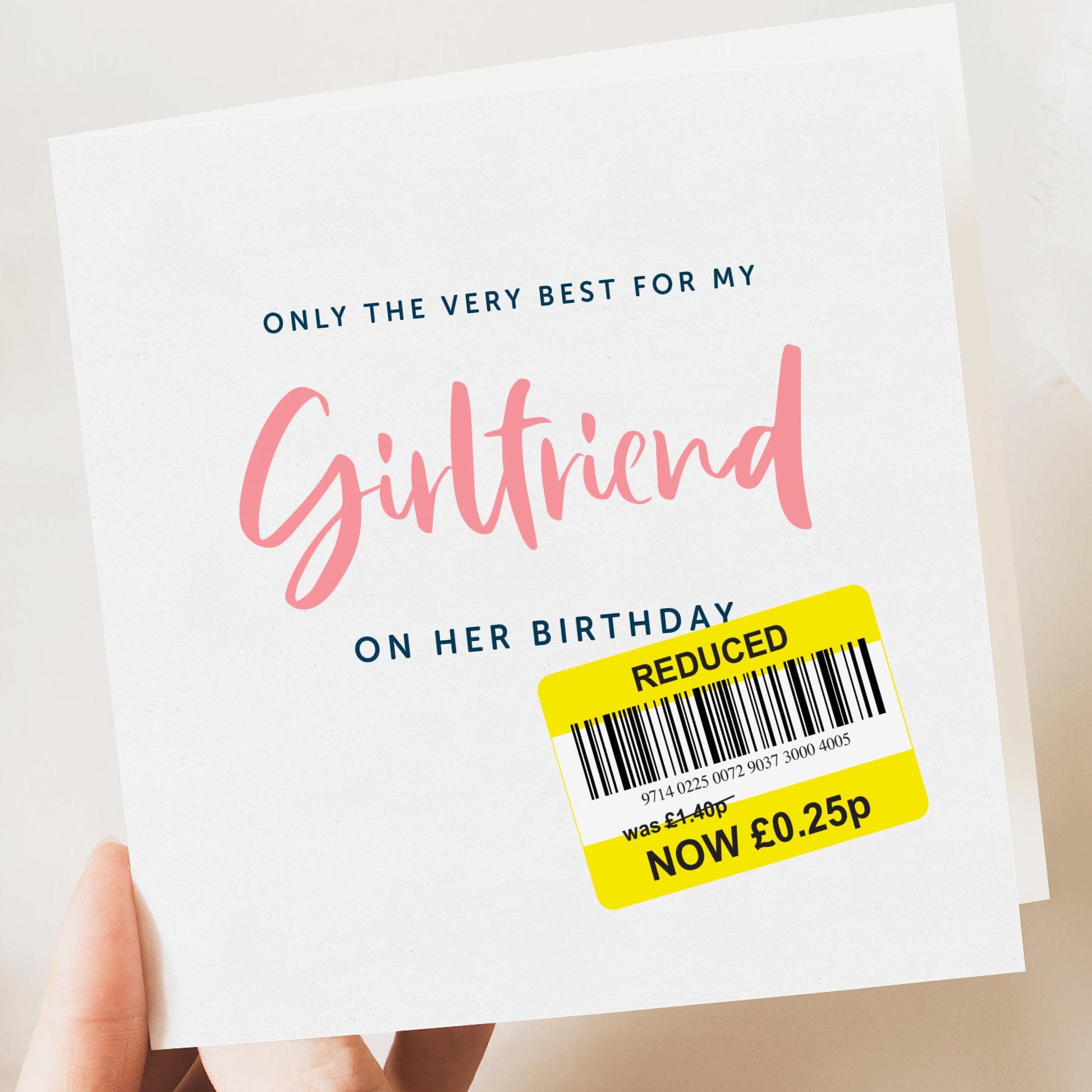 Funny Birthday Card for Girlfriend - 6x6" or 8x8"