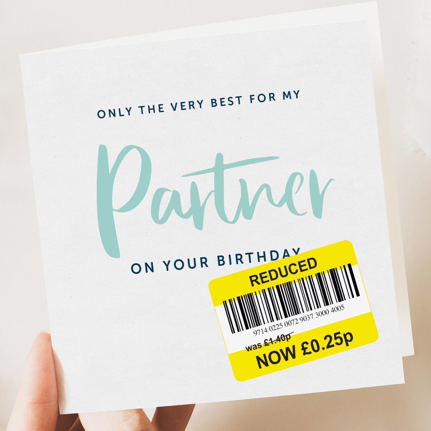 Funny Birthday Card - Yellow Stickers Partner