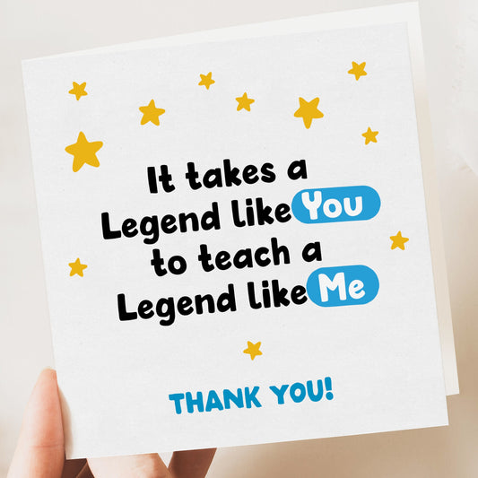 Personalised Thank You Teacher Card 135mm