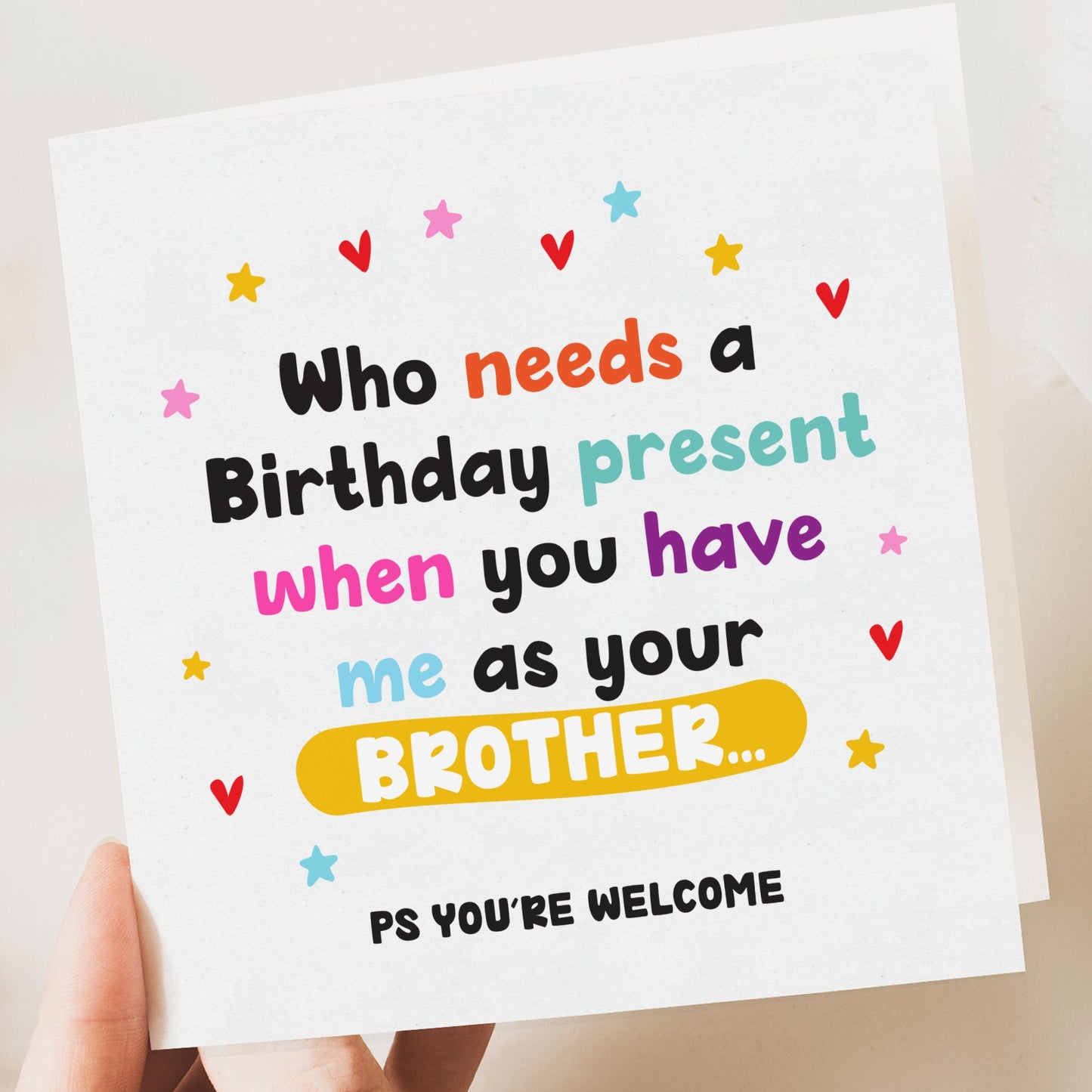 Birthday Card | Funny Birthday Card | Funny Card | Fun Birthday Day Card | Birthday Day Gift for Brother | Funny Card | funny cards