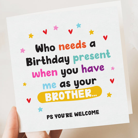 Birthday Card | Funny Birthday Card | Funny Card | Fun Birthday Day Card | Birthday Day Gift for Brother | Funny Card | funny cards