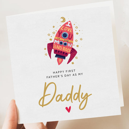 First Father's Day As My Daddy Card, 1st Fathers Day Card, Daddy, Grandad, Dad, Grandpa, Baby First Fathers Day Card From Newborn