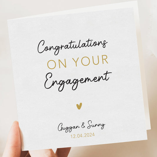 Engagement Card Personalised 6x6"