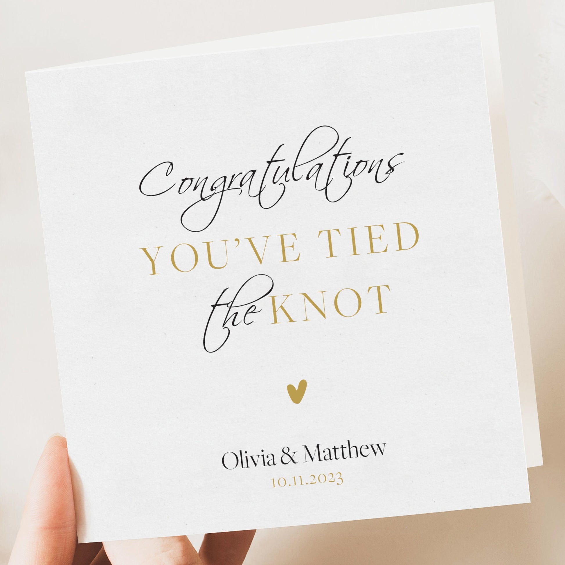 Personalised Wedding Initials Card - Congratulations